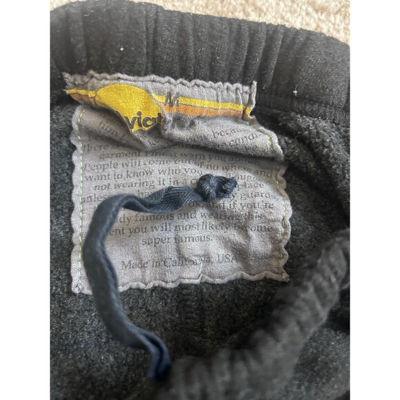 Aviator Nation Sweatpants Womens Medium Black Purple 5 Stripe Joggers USA RARE - Picture 7 of 8